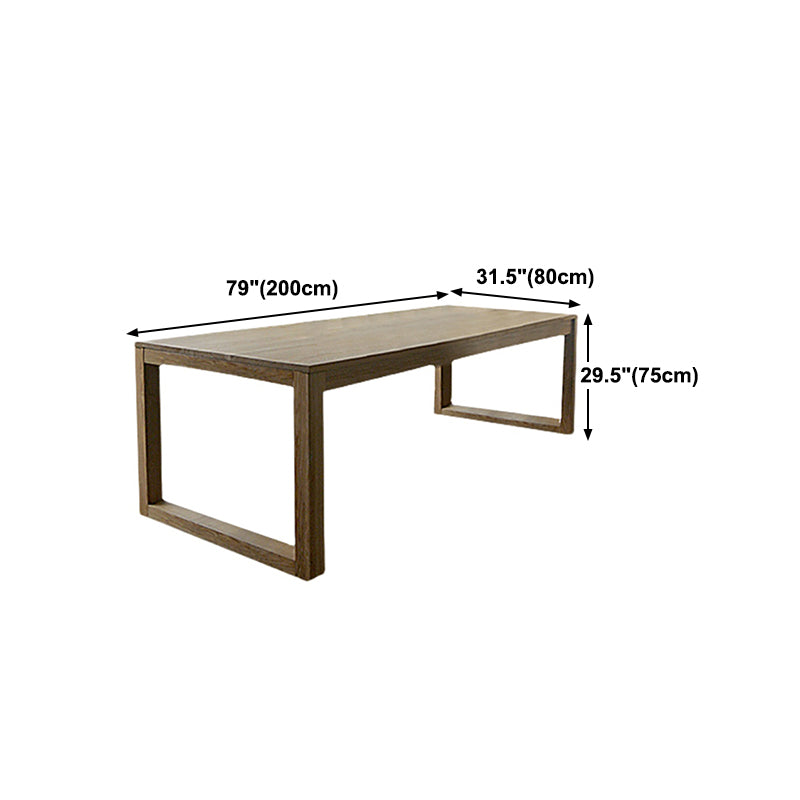 Solid Wood Modern Rectangle Table Pine Wood Top Table with Sled Base Clearhalo 'Dining Tables & Seating' 'Dining Tables' 'dining_table' 'furn' 'furn_dining_table' 'Furniture' 'furniture_dining_table' 'Kitchen & Dining Furniture' 'kitchen' 'kitchen_dining_table' 5019043