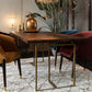 Traditional Luxury Table Rectangle Dining Site Table with Double Pedestal 55.1"L x 31.5"W x 29.5"H Without Chairs Clearhalo 'Dining Tables & Seating' 'Dining Tables' 'dining_table' 'furn' 'furn_dining_table' 'Furniture' 'furniture_dining_table' 'Kitchen & Dining Furniture' 'kitchen' 'kitchen_dining_table' 5019044