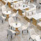 Traditional Luxury Dining Table Sintered Stone Top Dining Table with Gold Frame Clearhalo 'Dining Tables & Seating' 'Dining Tables' 'dining_table' 'furn' 'furn_dining_table' 'Furniture' 'furniture_dining_table' 'Kitchen & Dining Furniture' 'kitchen' 'kitchen_dining_table' 5019097
