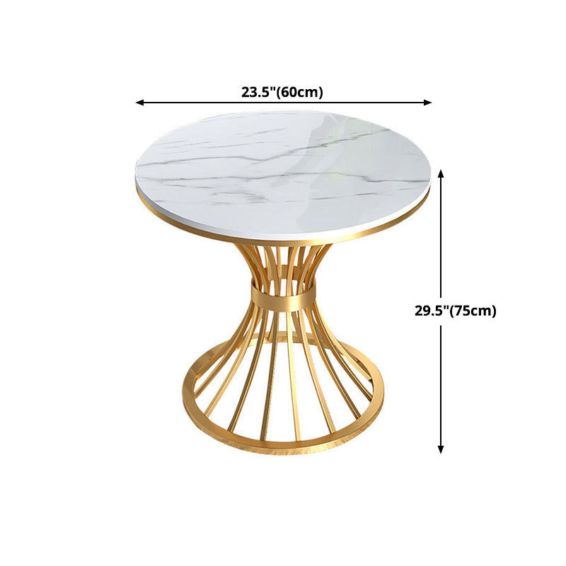 Traditional Luxury Dining Table Sintered Stone Top Dining Table with Gold Frame Clearhalo 'Dining Tables & Seating' 'Dining Tables' 'dining_table' 'furn' 'furn_dining_table' 'Furniture' 'furniture_dining_table' 'Kitchen & Dining Furniture' 'kitchen' 'kitchen_dining_table' 5019100