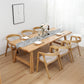 Pine Wood Top Dining Table Modern Dining Table with Double Pedestal Base 55.1"L x 27.6"W x 29.5"H Clearhalo 'Dining Tables & Seating' 'Dining Tables' 'dining_table' 'Furniture' 'furniture_dining_table' 'Kitchen & Dining Furniture' 'kitchen' 'kitchen_dining_table' 5019137