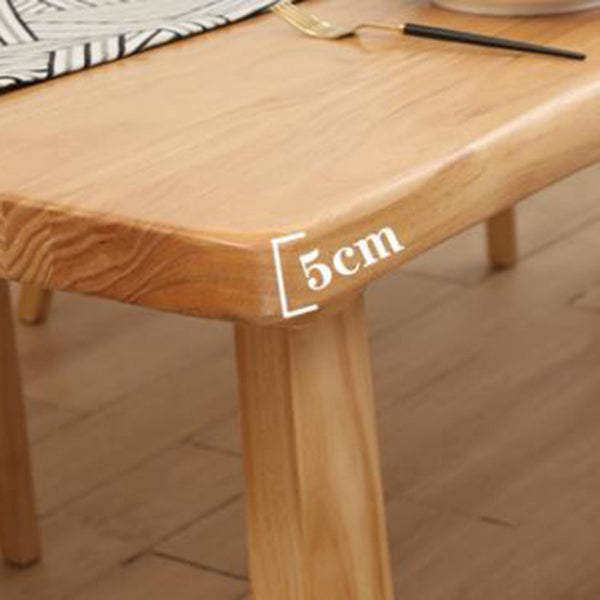 Pine Wood Top Dining Table Modern Dining Table with Double Pedestal Base Clearhalo 'Dining Tables & Seating' 'Dining Tables' 'dining_table' 'Furniture' 'furniture_dining_table' 'Kitchen & Dining Furniture' 'kitchen' 'kitchen_dining_table' 5019143