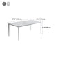 Stone Top Dining Table Rectangle Contemporary Dining Table with 4 Legs Clearhalo 'Dining Tables & Seating' 'Dining Tables' 'dining_table' 'furn' 'furn_dining_table' 'Furniture' 'furniture_dining_table' 'Kitchen & Dining Furniture' 'kitchen' 'kitchen_dining_table' 5019188