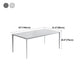 Stone Top Dining Table Rectangle Contemporary Dining Table with 4 Legs Clearhalo 'Dining Tables & Seating' 'Dining Tables' 'dining_table' 'furn' 'furn_dining_table' 'Furniture' 'furniture_dining_table' 'Kitchen & Dining Furniture' 'kitchen' 'kitchen_dining_table' 5019191