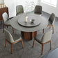 Modern Dining Table Round Sintered Stone Table for Restaurant Gray 47.2"L x 47.2"W x 29.5"H Lazy Susan Clearhalo 'Dining Tables & Seating' 'Dining Tables' 'dining_table' 'furn' 'furn_dining_table' 'Furniture' 'furniture_dining_table' 'Kitchen & Dining Furniture' 'kitchen' 'kitchen_dining_table' 5019193