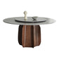 Modern Dining Table Round Sintered Stone Table for Restaurant Gray 59.1"L x 59.1"W x 29.5"H Lazy Susan Clearhalo 'Dining Tables & Seating' 'Dining Tables' 'dining_table' 'furn' 'furn_dining_table' 'Furniture' 'furniture_dining_table' 'Kitchen & Dining Furniture' 'kitchen' 'kitchen_dining_table' 5019197