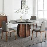 Modern Dining Table Round Sintered Stone Table for Restaurant Clearhalo 'Dining Tables & Seating' 'Dining Tables' 'dining_table' 'furn' 'furn_dining_table' 'Furniture' 'furniture_dining_table' 'Kitchen & Dining Furniture' 'kitchen' 'kitchen_dining_table' 5019203