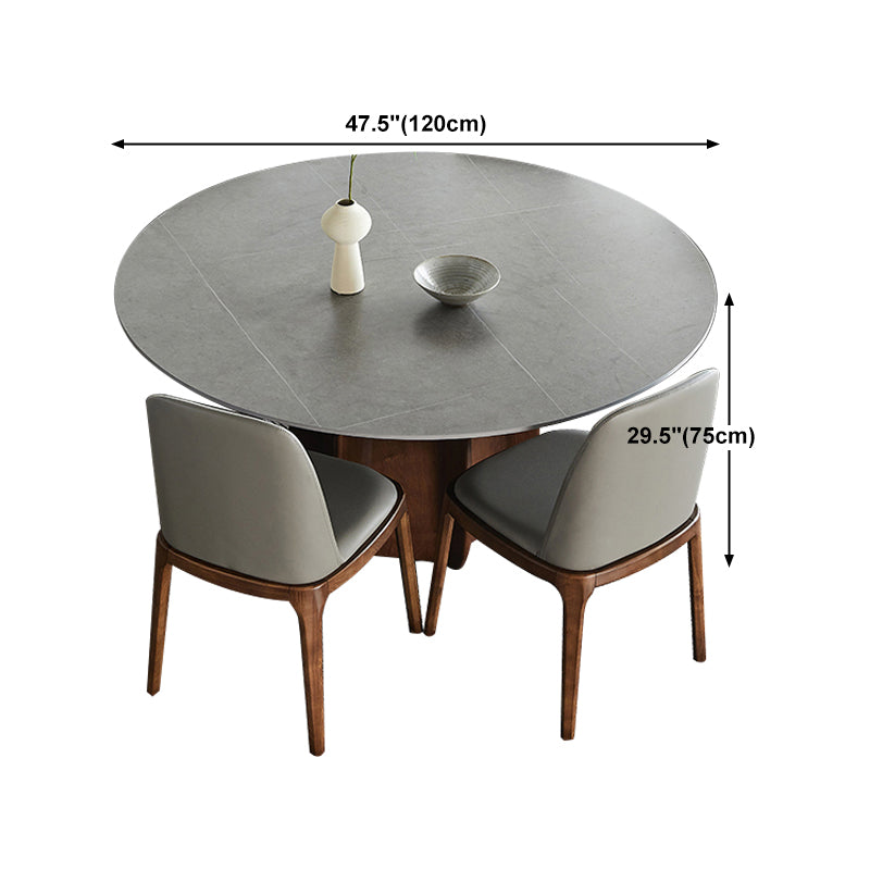 Modern Dining Table Round Sintered Stone Table for Restaurant Clearhalo 'Dining Tables & Seating' 'Dining Tables' 'dining_table' 'furn' 'furn_dining_table' 'Furniture' 'furniture_dining_table' 'Kitchen & Dining Furniture' 'kitchen' 'kitchen_dining_table' 5019208
