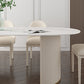 Modern Sintered Stone Dining Table Oval Dinner Room Kitchen Table Clearhalo 'Dining Tables & Seating' 'Dining Tables' 'dining_table' 'furn' 'furn_dining_table' 'Furniture' 'furniture_dining_table' 'Kitchen & Dining Furniture' 'kitchen' 'kitchen_dining_table' 5019231
