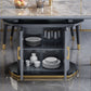 Round Stone Dining Table Traditional Luxury Drop Leaf Trestle Dining Table Clearhalo 'Dining Tables & Seating' 'Dining Tables' 'dining_table' 'furn' 'furn_dining_table' 'Furniture' 'furniture_dining_table' 'Kitchen & Dining Furniture' 'kitchen' 'kitchen_dining_table' 5019258