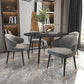 Sintered Stone Matte Finish Restaurant Table 4 Legs Glam Style Dining Table Black Gold 47.2"L x 47.2"W x 29.5"H Without Chairs Clearhalo 'Dining Tables & Seating' 'Dining Tables' 'dining_table' 'furn' 'furn_dining_table' 'Furniture' 'furniture_dining_table' 'Kitchen & Dining Furniture' 'kitchen' 'kitchen_dining_table' 5019267