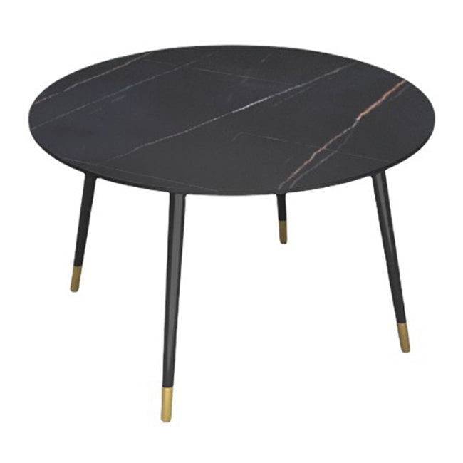 Sintered Stone Matte Finish Restaurant Table 4 Legs Glam Style Dining Table Black Gold Without Chairs Clearhalo 'Dining Tables & Seating' 'Dining Tables' 'dining_table' 'furn' 'furn_dining_table' 'Furniture' 'furniture_dining_table' 'Kitchen & Dining Furniture' 'kitchen' 'kitchen_dining_table' 5019268