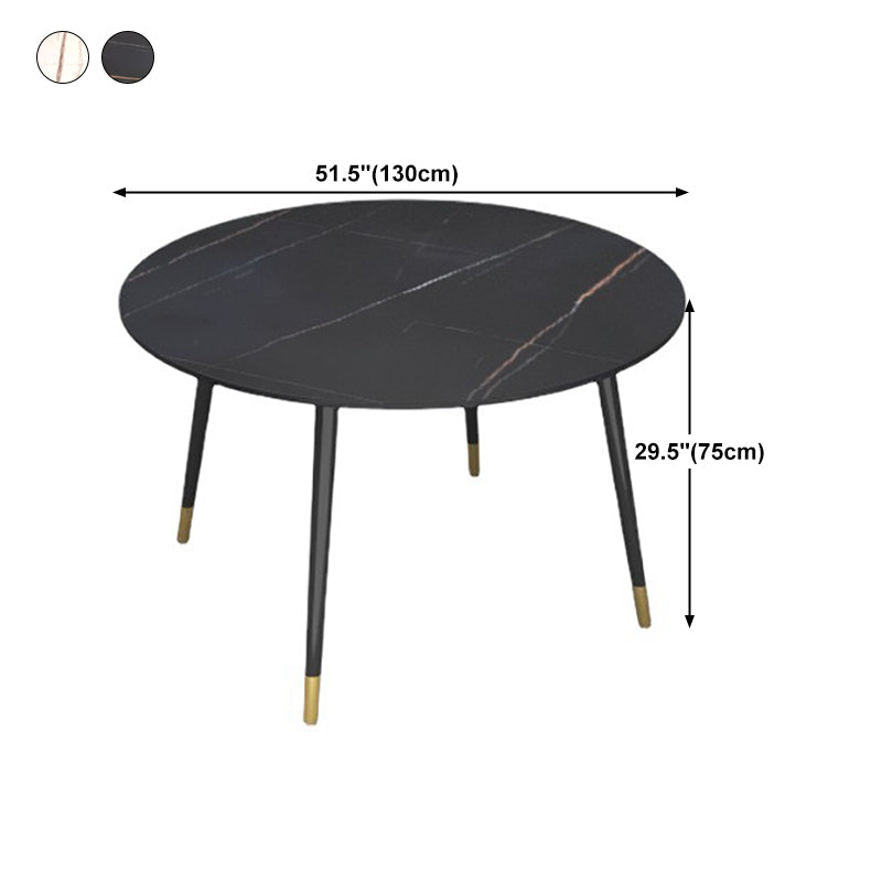 Sintered Stone Matte Finish Restaurant Table 4 Legs Glam Style Dining Table Clearhalo 'Dining Tables & Seating' 'Dining Tables' 'dining_table' 'furn' 'furn_dining_table' 'Furniture' 'furniture_dining_table' 'Kitchen & Dining Furniture' 'kitchen' 'kitchen_dining_table' 5019276