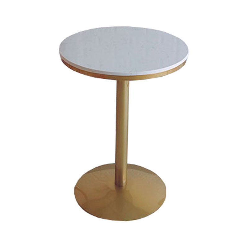 Tulip Base Dining Table Marble Gold Base Traditional Luxury Dining Table White 21.7"L x 21.7"W x 29.5"H Without Chairs Clearhalo 'Dining Tables & Seating' 'Dining Tables' 'dining_table' 'furn' 'furn_dining_table' 'Furniture' 'furniture_dining_table' 'Kitchen & Dining Furniture' 'kitchen' 'kitchen_dining_table' 5019281