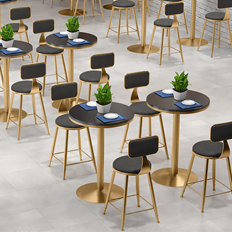 Tulip Base Dining Table Marble Gold Base Traditional Luxury Dining Table Black Without Chairs Clearhalo 'Dining Tables & Seating' 'Dining Tables' 'dining_table' 'furn' 'furn_dining_table' 'Furniture' 'furniture_dining_table' 'Kitchen & Dining Furniture' 'kitchen' 'kitchen_dining_table' 5019285