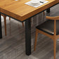 Pine Wood Top Dining Table Industrial Table with 4 Legs in Black Clearhalo 'Dining Tables & Seating' 'Dining Tables' 'dining_table' 'furn' 'furn_dining_table' 'Furniture' 'furniture_dining_table' 'Kitchen & Dining Furniture' 'kitchen' 'kitchen_dining_table' 5019303