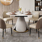Modern Dining Round Table Dining Sintered Stone Table for Restaurant White 51.2"L x 51.2"W x 29.5"H Without Chairs Clearhalo 'Dining Tables & Seating' 'Dining Tables' 'dining_table' 'furn' 'furn_dining_table' 'Furniture' 'furniture_dining_table' 'Kitchen & Dining Furniture' 'kitchen' 'kitchen_dining_table' 5019314