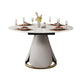 Modern Dining Round Table Dining Sintered Stone Table for Restaurant White 59.1"L x 59.1"W x 29.5"H Without Chairs Clearhalo 'Dining Tables & Seating' 'Dining Tables' 'dining_table' 'furn' 'furn_dining_table' 'Furniture' 'furniture_dining_table' 'Kitchen & Dining Furniture' 'kitchen' 'kitchen_dining_table' 5019317