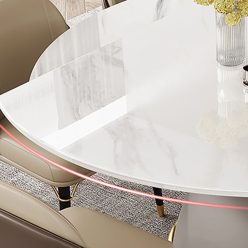 Modern Dining Round Table Dining Sintered Stone Table for Restaurant Clearhalo 'Dining Tables & Seating' 'Dining Tables' 'dining_table' 'furn' 'furn_dining_table' 'Furniture' 'furniture_dining_table' 'Kitchen & Dining Furniture' 'kitchen' 'kitchen_dining_table' 5019318