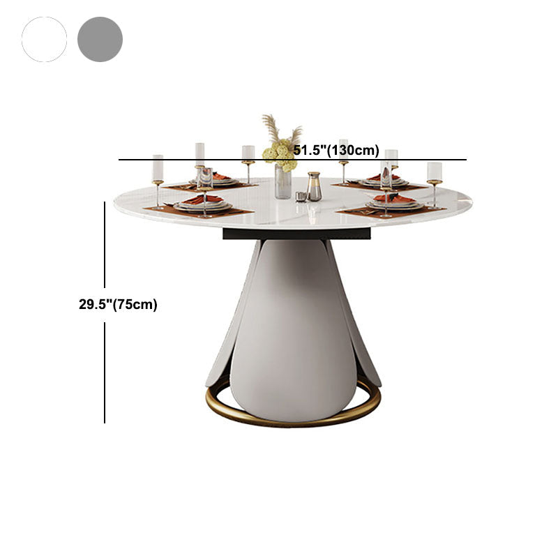 Modern Dining Round Table Dining Sintered Stone Table for Restaurant Clearhalo 'Dining Tables & Seating' 'Dining Tables' 'dining_table' 'furn' 'furn_dining_table' 'Furniture' 'furniture_dining_table' 'Kitchen & Dining Furniture' 'kitchen' 'kitchen_dining_table' 5019322