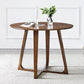 Simple Walnut Ash Dining Table Double Solid Wood Pedestal Home Table 35.4"L x 35.4"W x 29.5"H Without Chairs Clearhalo 'Dining Tables & Seating' 'Dining Tables' 'dining_table' 'furn' 'furn_dining_table' 'Furniture' 'furniture_dining_table' 'Kitchen & Dining Furniture' 'kitchen' 'kitchen_dining_table' 5019325