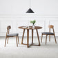 Simple Walnut Ash Dining Table Double Solid Wood Pedestal Home Table 43.3"L x 43.3"W x 29.5"H Without Chairs Clearhalo 'Dining Tables & Seating' 'Dining Tables' 'dining_table' 'furn' 'furn_dining_table' 'Furniture' 'furniture_dining_table' 'Kitchen & Dining Furniture' 'kitchen' 'kitchen_dining_table' 5019327