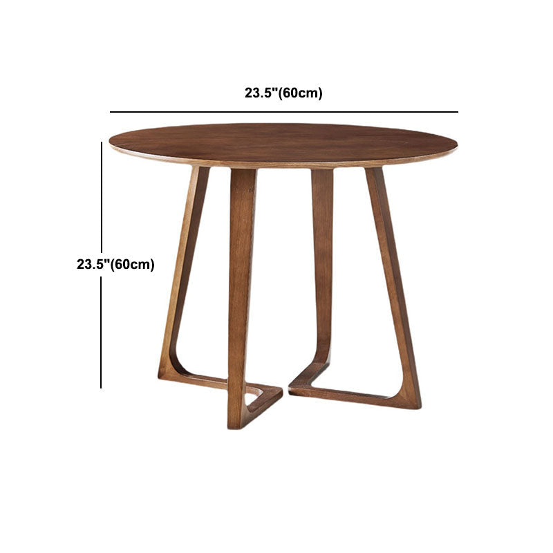 Simple Walnut Ash Dining Table Double Solid Wood Pedestal Home Table Clearhalo 'Dining Tables & Seating' 'Dining Tables' 'dining_table' 'furn' 'furn_dining_table' 'Furniture' 'furniture_dining_table' 'Kitchen & Dining Furniture' 'kitchen' 'kitchen_dining_table' 5019339