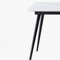 Stone Top Dining Table Traditional Luxury Table with 4 Legs in Black Clearhalo 'Dining Tables & Seating' 'Dining Tables' 'dining_table' 'furn' 'furn_dining_table' 'Furniture' 'furniture_dining_table' 'Kitchen & Dining Furniture' 'kitchen' 'kitchen_dining_table' 5019355