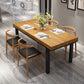 Industrial Rectangle Solid Wood Table Standard Height Dining Table with 4 Legs 63"L x 31.5"W x 29.5"H Clearhalo 'Dining Tables & Seating' 'Dining Tables' 'dining_table' 'Furniture' 'furniture_dining_table' 'Kitchen & Dining Furniture' 'kitchen' 'kitchen_dining_table' 5019364