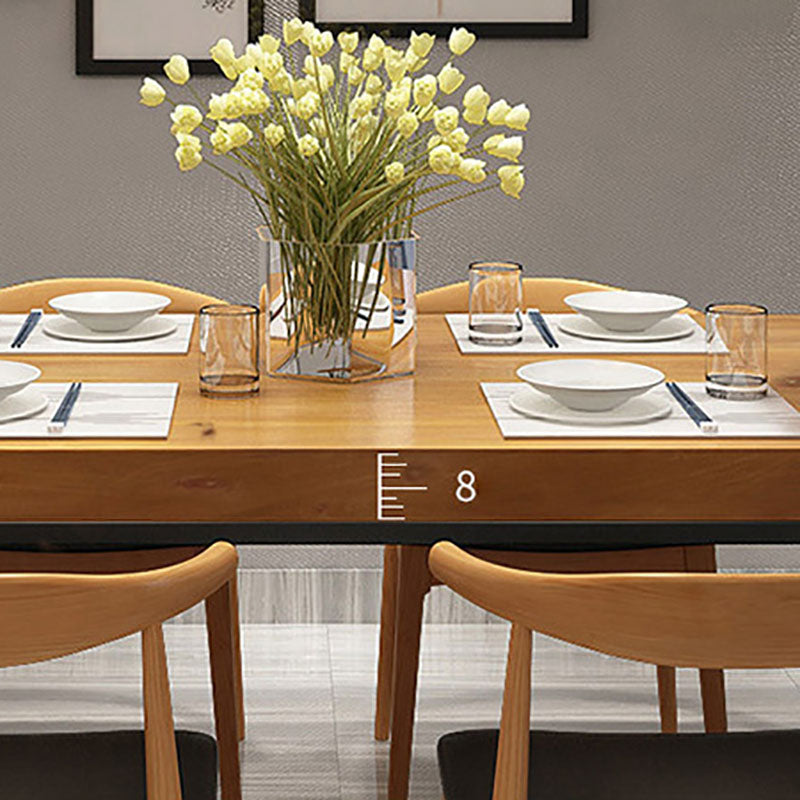 Industrial Rectangle Solid Wood Table Standard Height Dining Table with 4 Legs Clearhalo 'Dining Tables & Seating' 'Dining Tables' 'dining_table' 'Furniture' 'furniture_dining_table' 'Kitchen & Dining Furniture' 'kitchen' 'kitchen_dining_table' 5019368