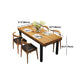 Industrial Rectangle Solid Wood Table Standard Height Dining Table with 4 Legs Clearhalo 'Dining Tables & Seating' 'Dining Tables' 'dining_table' 'Furniture' 'furniture_dining_table' 'Kitchen & Dining Furniture' 'kitchen' 'kitchen_dining_table' 5019377
