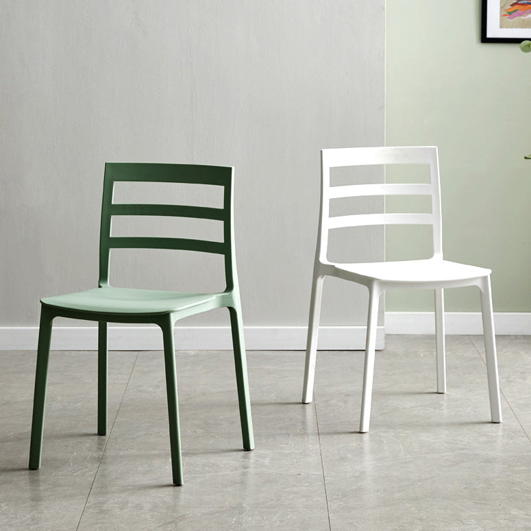 Scandinavian Plastic Side Chair Stackable Kitchen Dining Room Chair Clearhalo 'Dining Chairs' 'Dining Tables & Seating' 'dining_chair' 'Furniture' 'furniture_dining_chair' 'Kitchen & Dining Furniture' 5019379