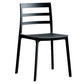Scandinavian Plastic Side Chair Stackable Kitchen Dining Room Chair Black Clearhalo 'Dining Chairs' 'Dining Tables & Seating' 'dining_chair' 'Furniture' 'furniture_dining_chair' 'Kitchen & Dining Furniture' 5019380