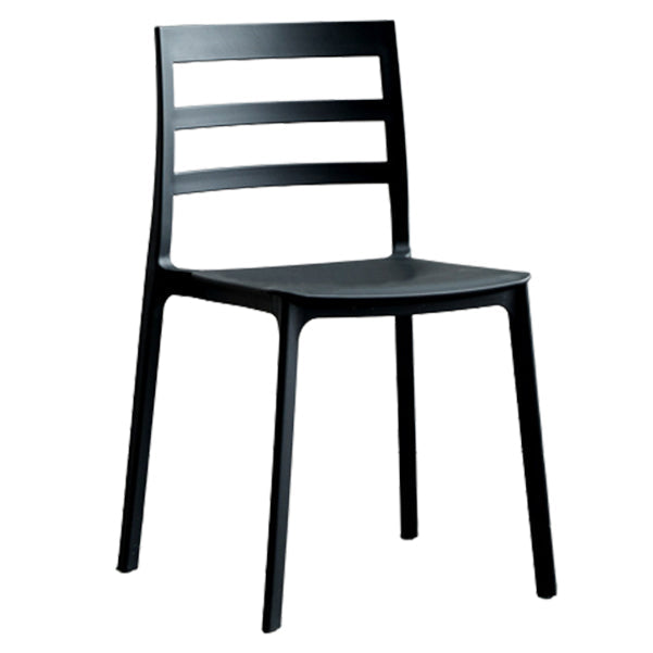 Scandinavian Plastic Side Chair Stackable Kitchen Dining Room Chair Black Clearhalo 'Dining Chairs' 'Dining Tables & Seating' 'dining_chair' 'Furniture' 'furniture_dining_chair' 'Kitchen & Dining Furniture' 5019380