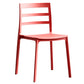 Scandinavian Plastic Side Chair Stackable Kitchen Dining Room Chair Red Clearhalo 'Dining Chairs' 'Dining Tables & Seating' 'dining_chair' 'Furniture' 'furniture_dining_chair' 'Kitchen & Dining Furniture' 5019386