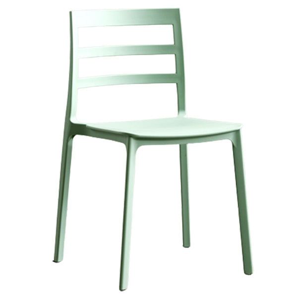 Scandinavian Plastic Side Chair Stackable Kitchen Dining Room Chair Green Clearhalo 'Dining Chairs' 'Dining Tables & Seating' 'dining_chair' 'Furniture' 'furniture_dining_chair' 'Kitchen & Dining Furniture' 5019392