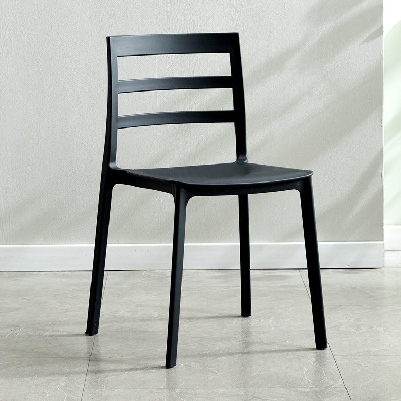 Scandinavian Plastic Side Chair Stackable Kitchen Dining Room Chair Clearhalo 'Dining Chairs' 'Dining Tables & Seating' 'dining_chair' 'Furniture' 'furniture_dining_chair' 'Kitchen & Dining Furniture' 5019398