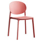 Scandinavian Plastic Side Chair Stackable Kitchen Dining Room Chair Burgundy Clearhalo 'Dining Chairs' 'Dining Tables & Seating' 'dining_chair' 'Furniture' 'furniture_dining_chair' 'Kitchen & Dining Furniture' 5019401