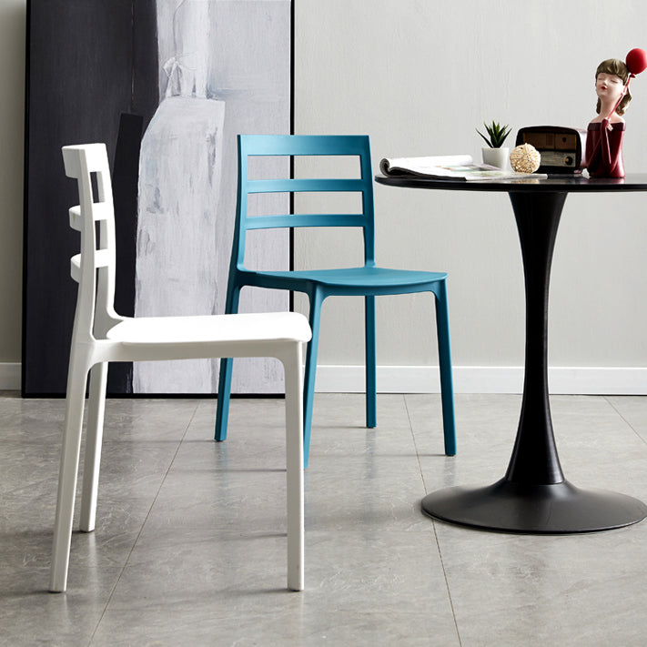 Scandinavian Plastic Side Chair Stackable Kitchen Dining Room Chair Clearhalo 'Dining Chairs' 'Dining Tables & Seating' 'dining_chair' 'Furniture' 'furniture_dining_chair' 'Kitchen & Dining Furniture' 5019402