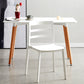 Scandinavian Plastic Side Chair Stackable Kitchen Dining Room Chair Clearhalo 'Dining Chairs' 'Dining Tables & Seating' 'dining_chair' 'Furniture' 'furniture_dining_chair' 'Kitchen & Dining Furniture' 5019404