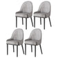 Glam Style Parsons Dining Side Chair Leather Indoor Dining Chair Grey 4 Piece Set Black Clearhalo 'Dining Chairs' 'Dining Tables & Seating' 'dining_chair' 'furn' 'furn_dining_chair' 'Furniture' 'furniture_dining_chair' 'Kitchen & Dining Furniture' 5019421