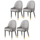 Glam Style Parsons Dining Side Chair Leather Indoor Dining Chair Grey 4 Piece Set Black Gold Clearhalo 'Dining Chairs' 'Dining Tables & Seating' 'dining_chair' 'furn' 'furn_dining_chair' 'Furniture' 'furniture_dining_chair' 'Kitchen & Dining Furniture' 5019423