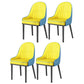 Glam Style Parsons Dining Side Chair Leather Indoor Dining Chair Yellow Blue 4 Piece Set Black Clearhalo 'Dining Chairs' 'Dining Tables & Seating' 'dining_chair' 'furn' 'furn_dining_chair' 'Furniture' 'furniture_dining_chair' 'Kitchen & Dining Furniture' 5019428