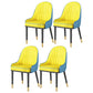 Glam Style Parsons Dining Side Chair Leather Indoor Dining Chair Yellow Blue 4 Piece Set Black Gold Clearhalo 'Dining Chairs' 'Dining Tables & Seating' 'dining_chair' 'furn' 'furn_dining_chair' 'Furniture' 'furniture_dining_chair' 'Kitchen & Dining Furniture' 5019429