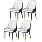 Glam Style Parsons Dining Side Chair Leather Indoor Dining Chair Coffee-White 4 Piece Set Black Gold Clearhalo 'Dining Chairs' 'Dining Tables & Seating' 'dining_chair' 'furn' 'furn_dining_chair' 'Furniture' 'furniture_dining_chair' 'Kitchen & Dining Furniture' 5019433