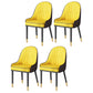 Glam Style Parsons Dining Side Chair Leather Indoor Dining Chair Coffee-Yellow 4 Piece Set Black Gold Clearhalo 'Dining Chairs' 'Dining Tables & Seating' 'dining_chair' 'furn' 'furn_dining_chair' 'Furniture' 'furniture_dining_chair' 'Kitchen & Dining Furniture' 5019435