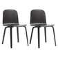 Modern Style Side Chair Solid Wood Dining Chair for Dining Room Black 2 Piece Set Clearhalo 'Dining Chairs' 'Dining Tables & Seating' 'dining_chair' 'furn' 'furn_dining_chair' 'Furniture' 'furniture_dining_chair' 'Kitchen & Dining Furniture' 5019449