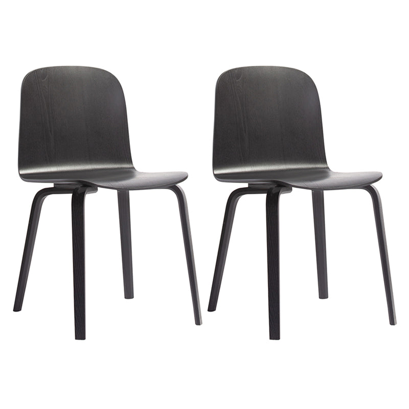 Modern Style Side Chair Solid Wood Dining Chair for Dining Room Black 2 Piece Set Clearhalo 'Dining Chairs' 'Dining Tables & Seating' 'dining_chair' 'furn' 'furn_dining_chair' 'Furniture' 'furniture_dining_chair' 'Kitchen & Dining Furniture' 5019449