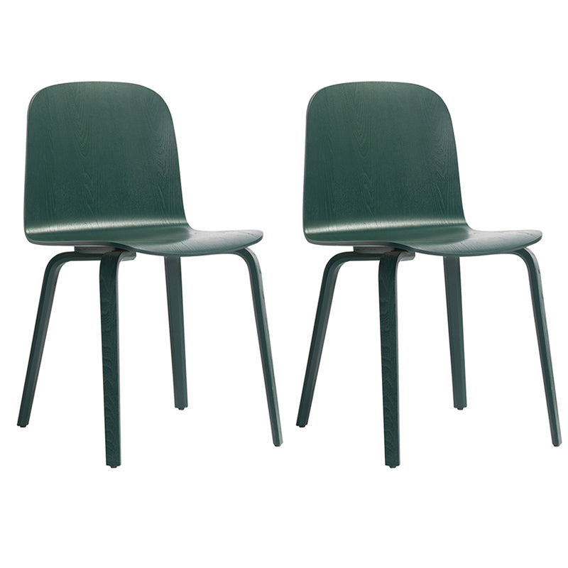 Modern Style Side Chair Solid Wood Dining Chair for Dining Room Green 2 Piece Set Clearhalo 'Dining Chairs' 'Dining Tables & Seating' 'dining_chair' 'furn' 'furn_dining_chair' 'Furniture' 'furniture_dining_chair' 'Kitchen & Dining Furniture' 5019452