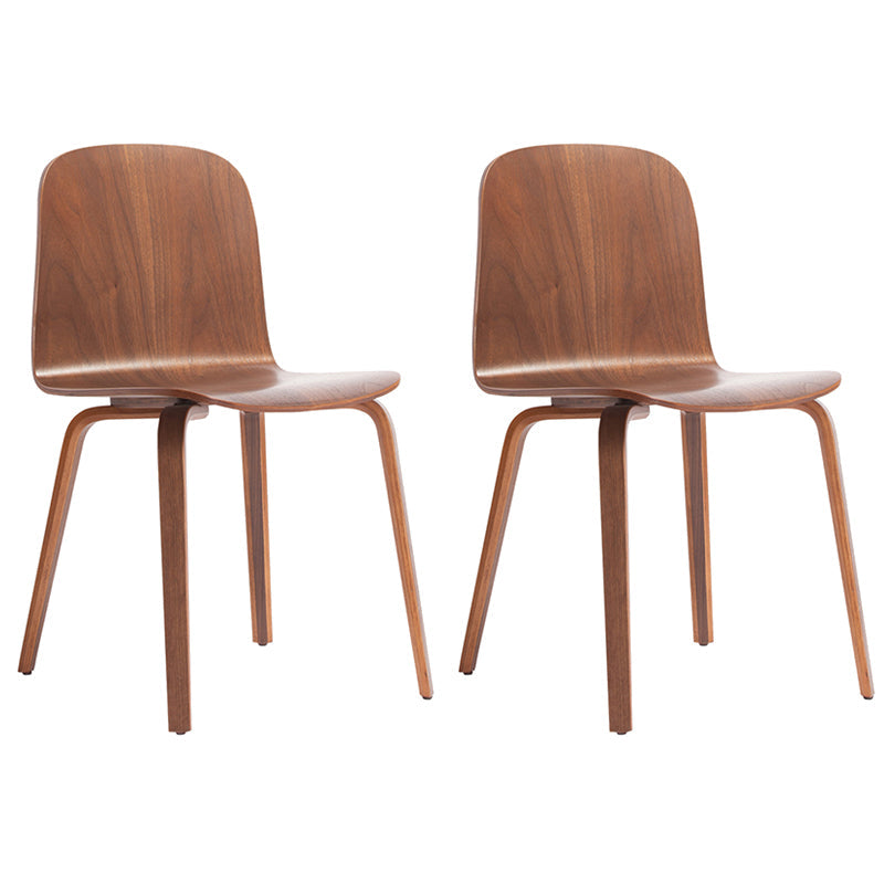 Modern Style Side Chair Solid Wood Dining Chair for Dining Room Walnut 2 Piece Set Clearhalo 'Dining Chairs' 'Dining Tables & Seating' 'dining_chair' 'furn' 'furn_dining_chair' 'Furniture' 'furniture_dining_chair' 'Kitchen & Dining Furniture' 5019456